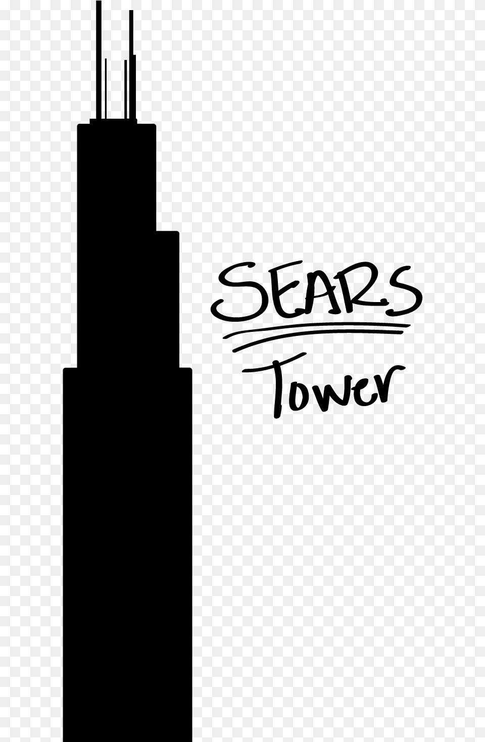 Once The Buildings Were Finished They Were The Tallest Sears Tower Illustration, Gray Free Transparent Png