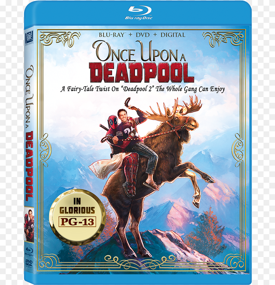 Once Upon A Deadpool Blu Ray Digital Deadpool 2 Once Upon A Deadpool, Book, Publication, Adult, Male Free Transparent Png