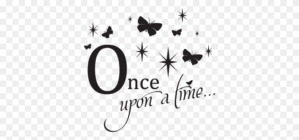 Once Upon A Time Butterfly Sparkles Wall Decal, Text, Symbol, Person Free Png Download