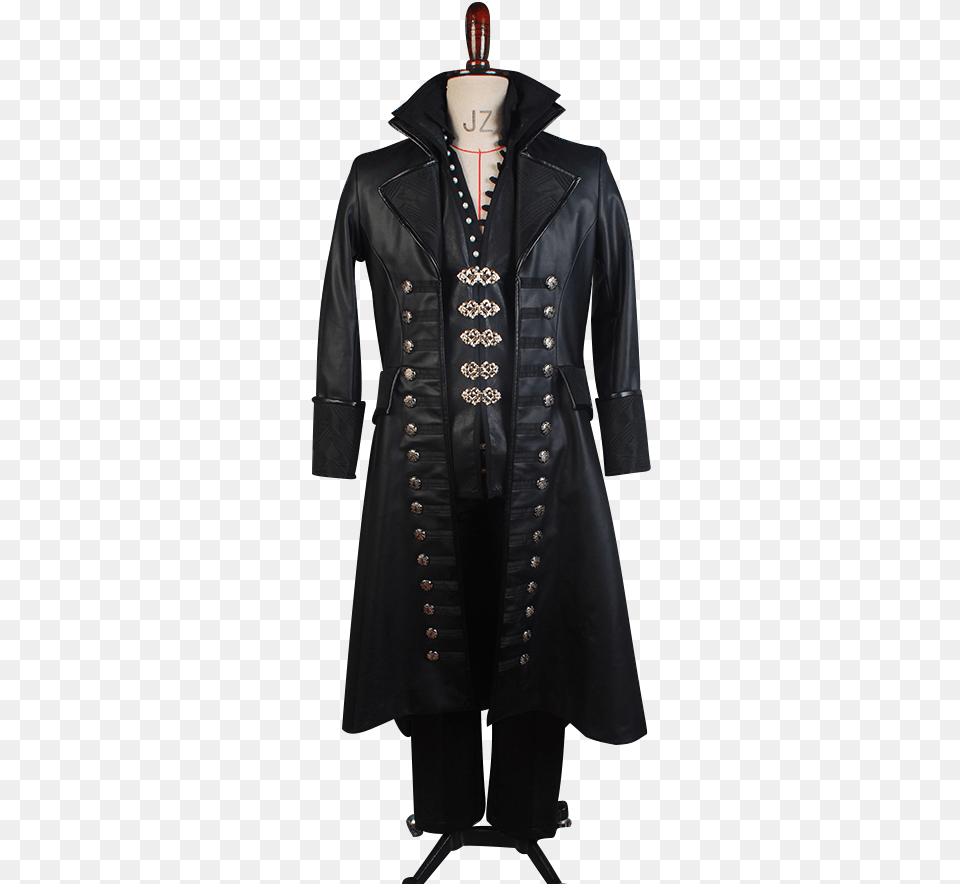 Once Upon A Time Captain Hook Cosplay Outfit Halloween, Clothing, Coat, Jacket, Overcoat Png Image