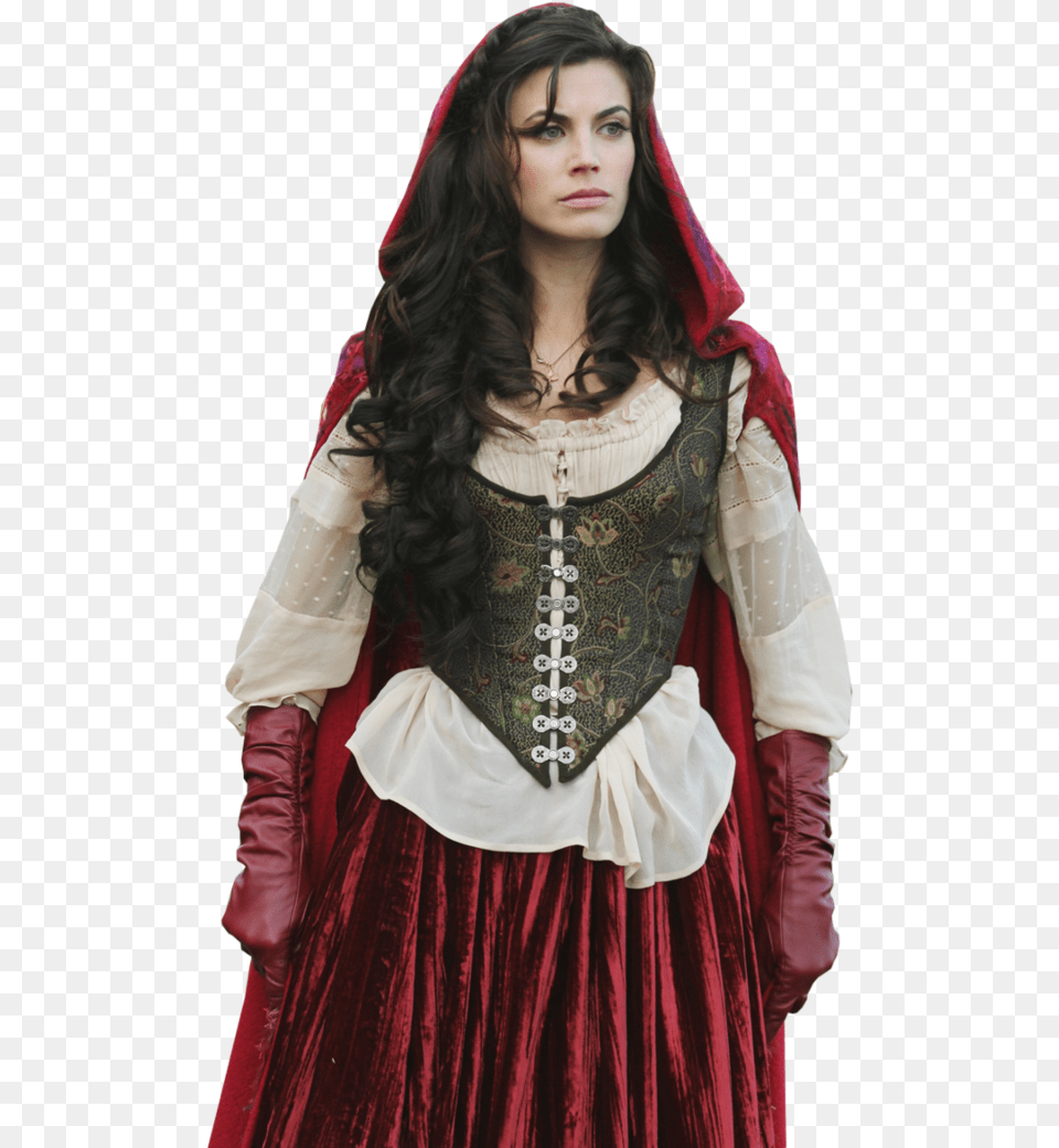 Once Upon A Time Meghan Ory Little Red Riding Hood, Woman, Adult, Velvet, Person Free Png Download