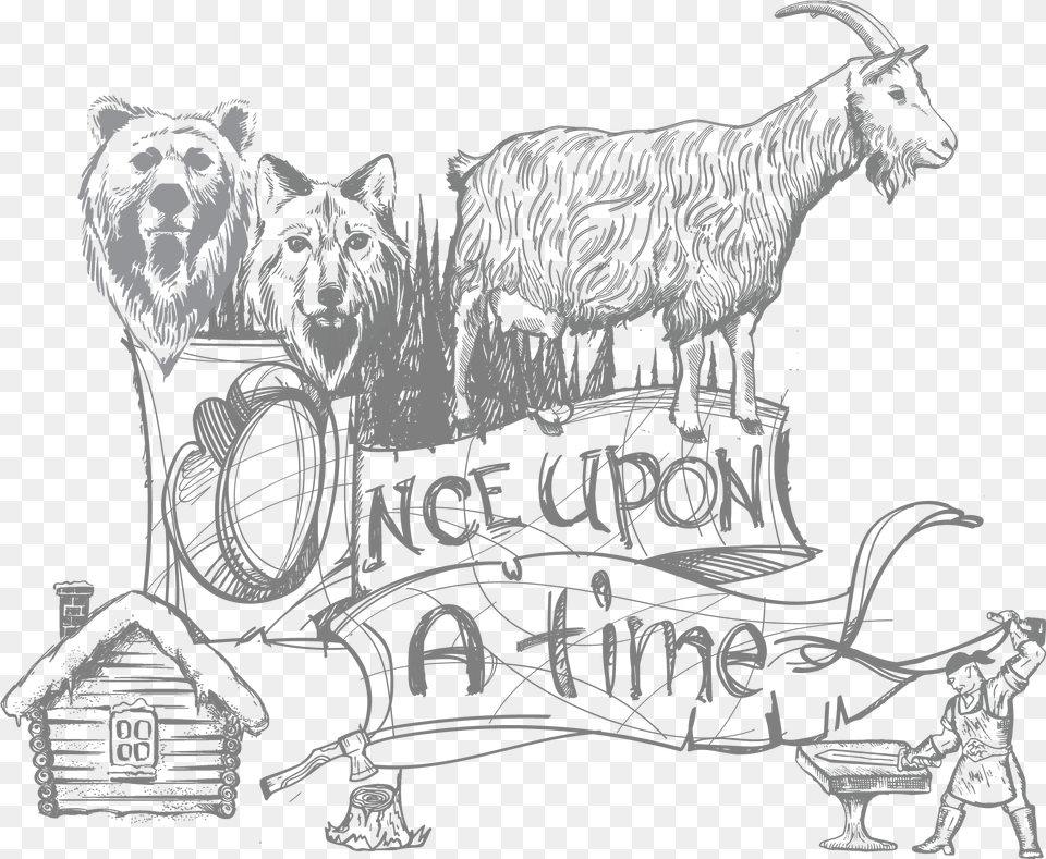 Once Upon A Time There Lived An Old Man And An Old Fairy Goat, Person, Animal, Mammal, Wildlife Free Png