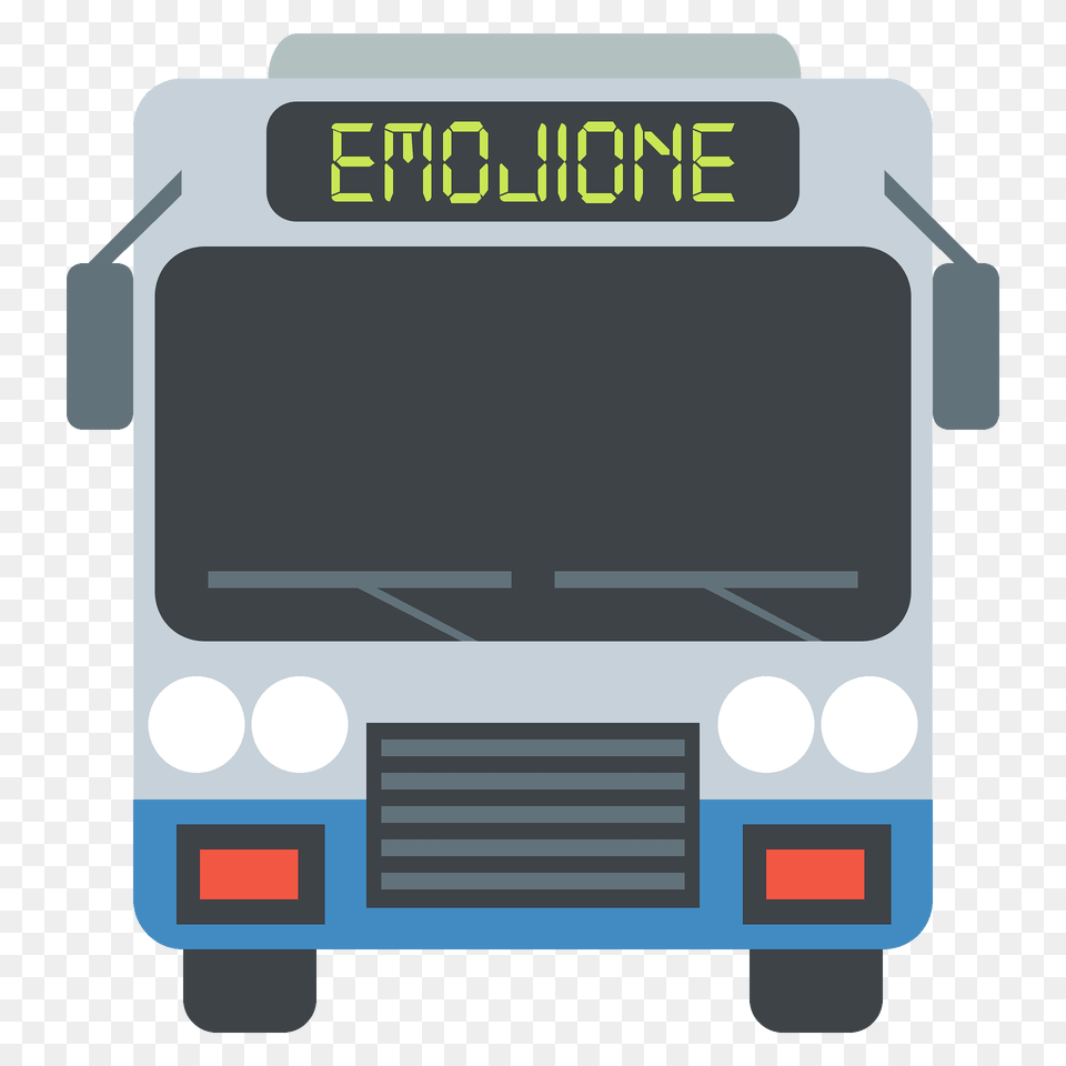 Oncoming Bus Emoji Clipart, Transportation, Vehicle, Computer Hardware, Electronics Png