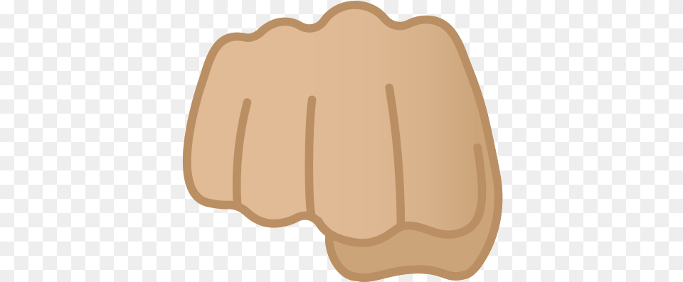 Oncoming Fist Emoji With Medium Light Skin Tone Meaning Soco Emoji, Body Part, Hand, Person Free Png