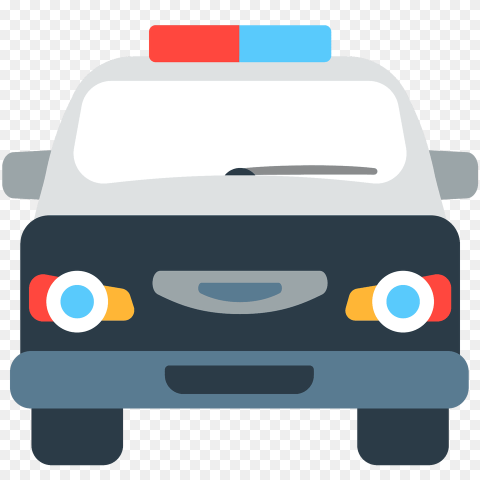 Oncoming Police Car Emoji Clipart, License Plate, Transportation, Vehicle, First Aid Png Image
