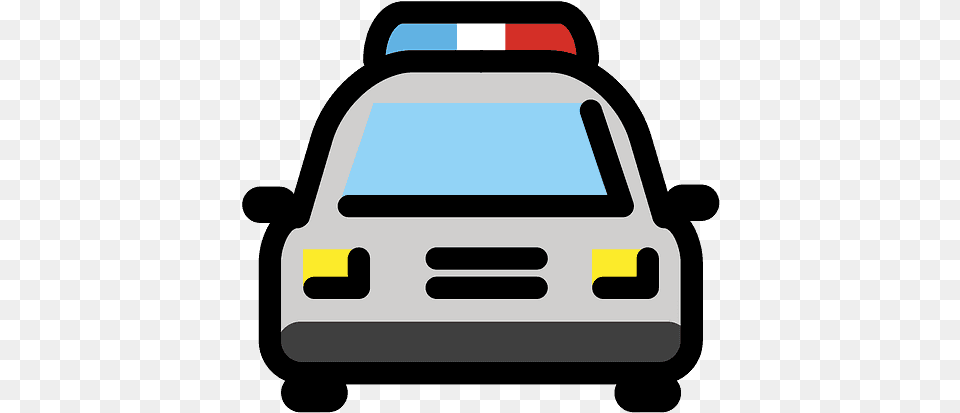 Oncoming Police Car Emoji Clipart Dibujo Coche Creative Commons, Transportation, Vehicle, Police Car Png