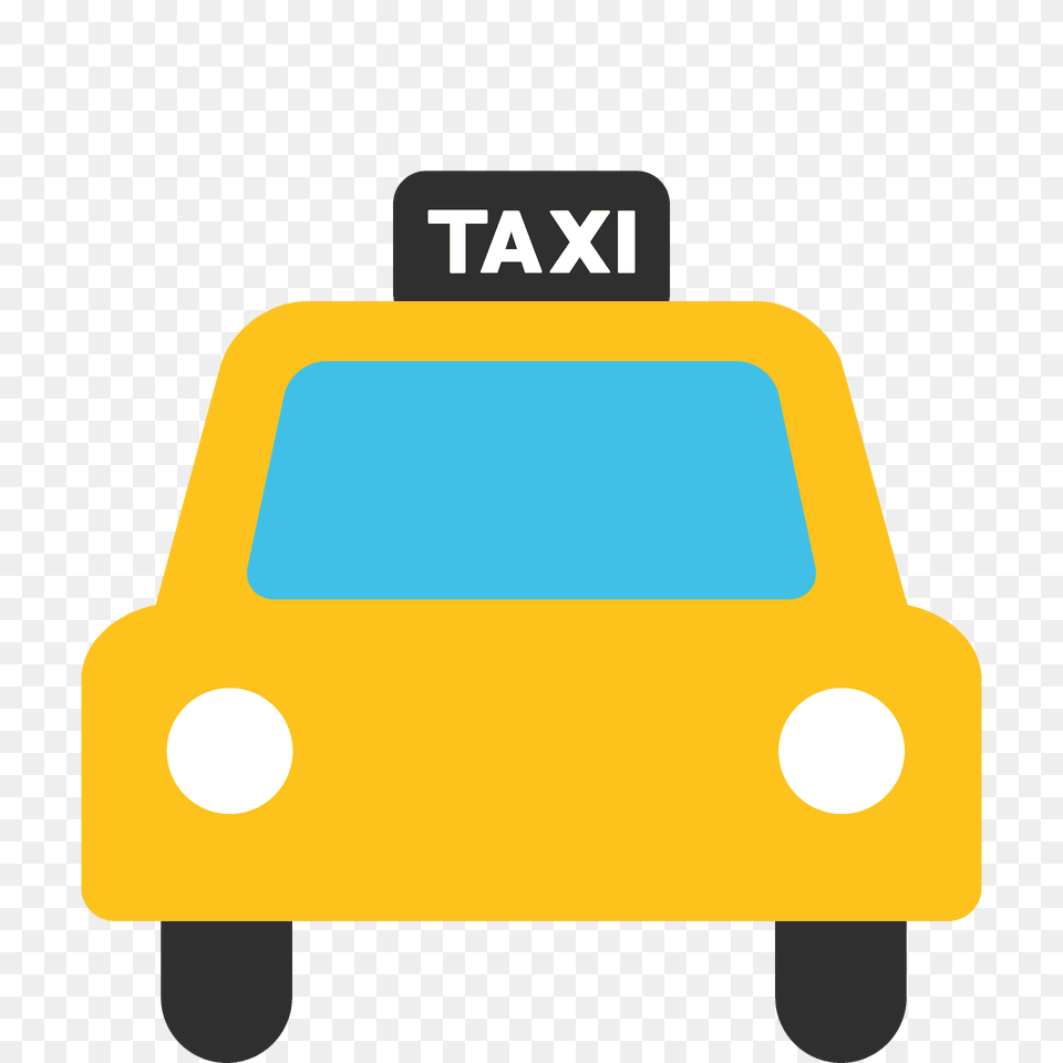 Oncoming Taxi Emoji Clipart, Car, Transportation, Vehicle, Bulldozer Png Image