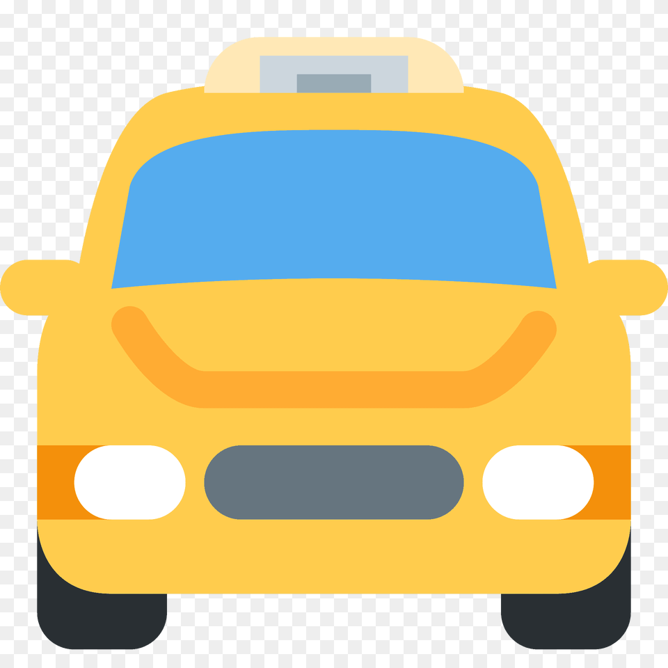 Oncoming Taxi Emoji Clipart, Car, Transportation, Vehicle, Lawn Mower Free Png