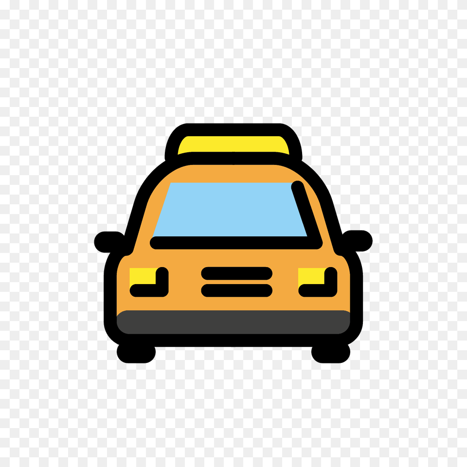 Oncoming Taxi Emoji Clipart, Car, Transportation, Vehicle, Bulldozer Free Png