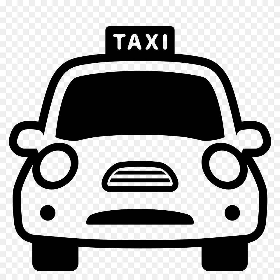 Oncoming Taxi Emoji Clipart, Car, Transportation, Vehicle, Lawn Mower Png Image