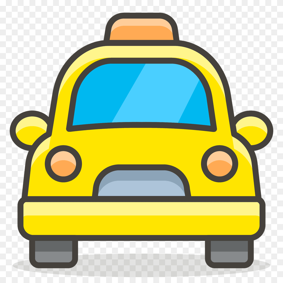 Oncoming Taxi Emoji Clipart, Transportation, Vehicle, Bulldozer, Car Free Png Download