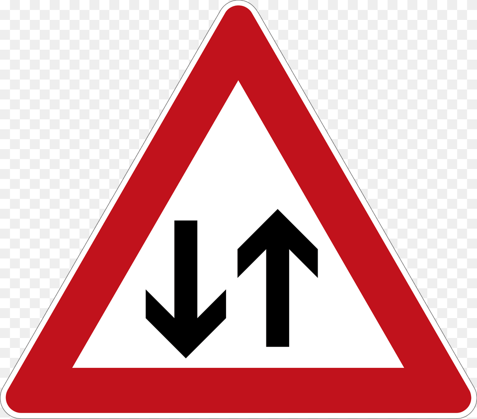 Oncoming Traffic Clipart, Sign, Symbol, Road Sign Free Png