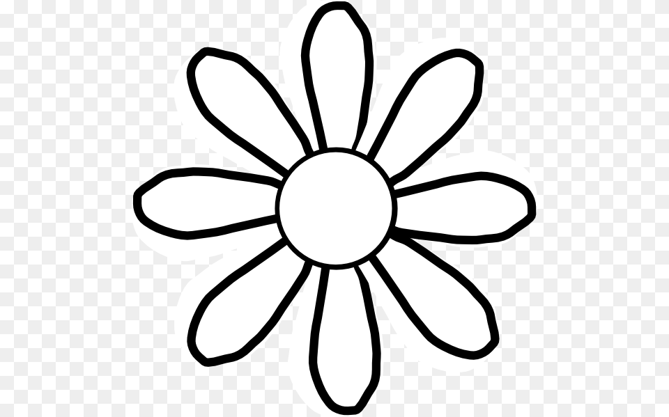 One, Daisy, Flower, Plant, Stencil Png