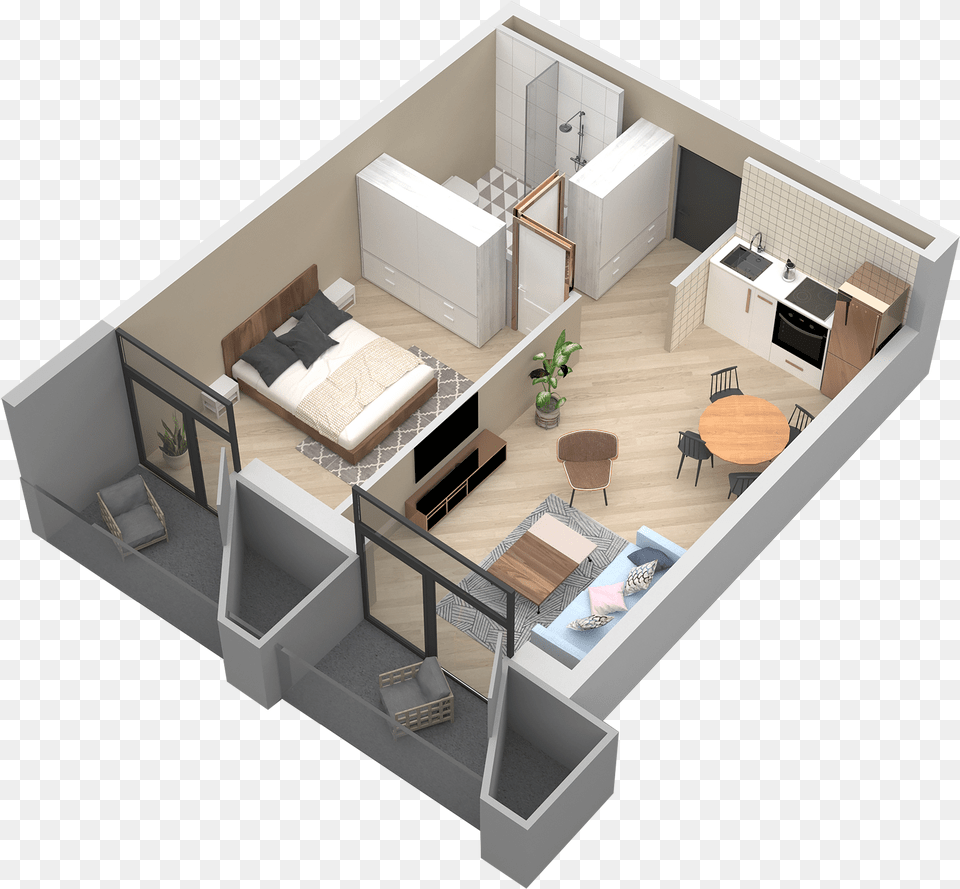 One Bedroom Apartment Baltimore Hd Floor Plan, Plant, Indoors, Chair, Furniture Png Image