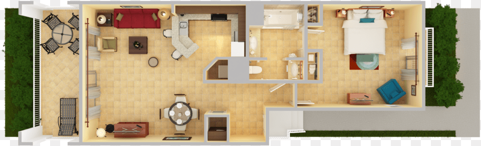 One Bedroom Casita Top Down View Of Bedrooms, Diagram, Floor Plan, Chart, Plan Png Image