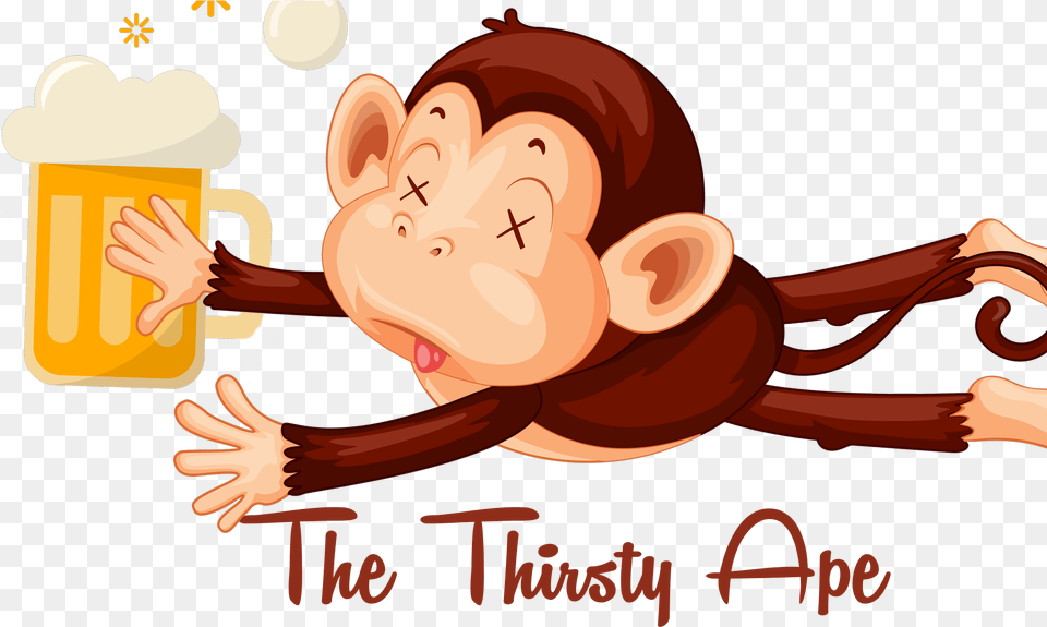 One Beer Often Leads To Another Animated Dead Monkey, Alcohol, Beverage, Cup, Glass Free Png Download