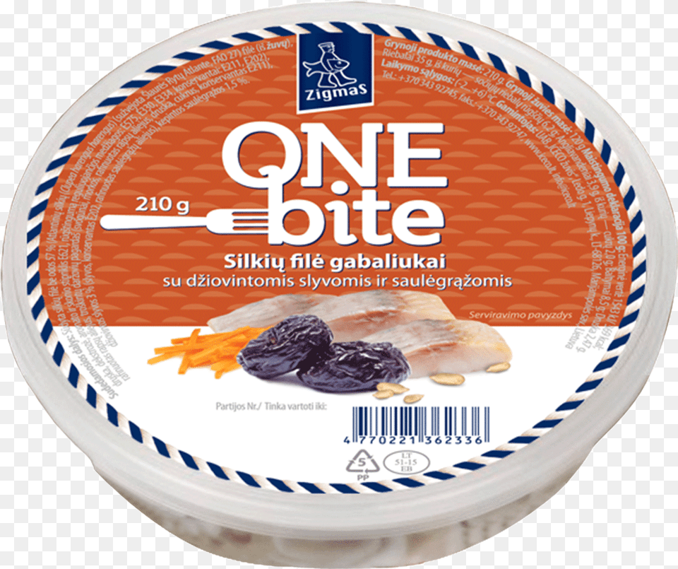 One Bite Herring Fillet Pieces With Dried Plums And Silki Fil Gabaliukai One Bite Su Kaparliais, Dessert, Food, Yogurt, Meal Png Image