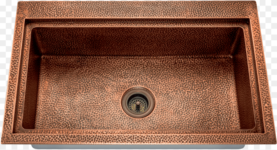 One Bowl Drop In Copper Kitchen Sink, Mailbox, Bronze Free Png