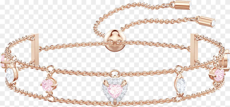 One Bracelet Multi Colored Rose Gold Plating Swarovski Rose Gold Heart Bracelet, Accessories, Jewelry, Locket, Pendant Free Transparent Png