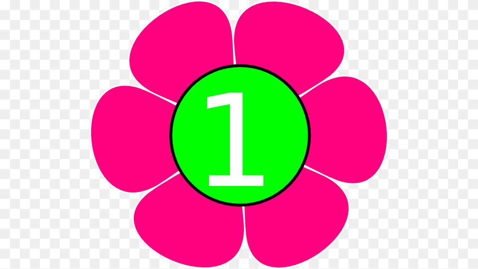 One Cliparts, Number, Symbol, Text, Flower Png