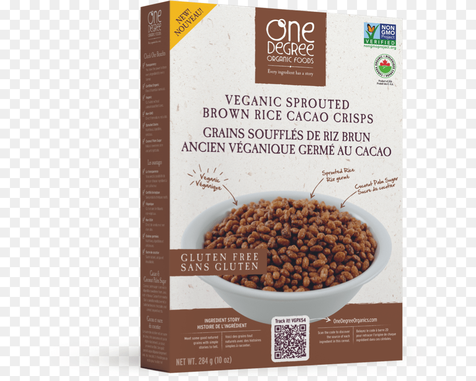 One Degree Organic Foods Sprouted Brown Rice Cacao, Bean, Food, Plant, Produce Free Transparent Png