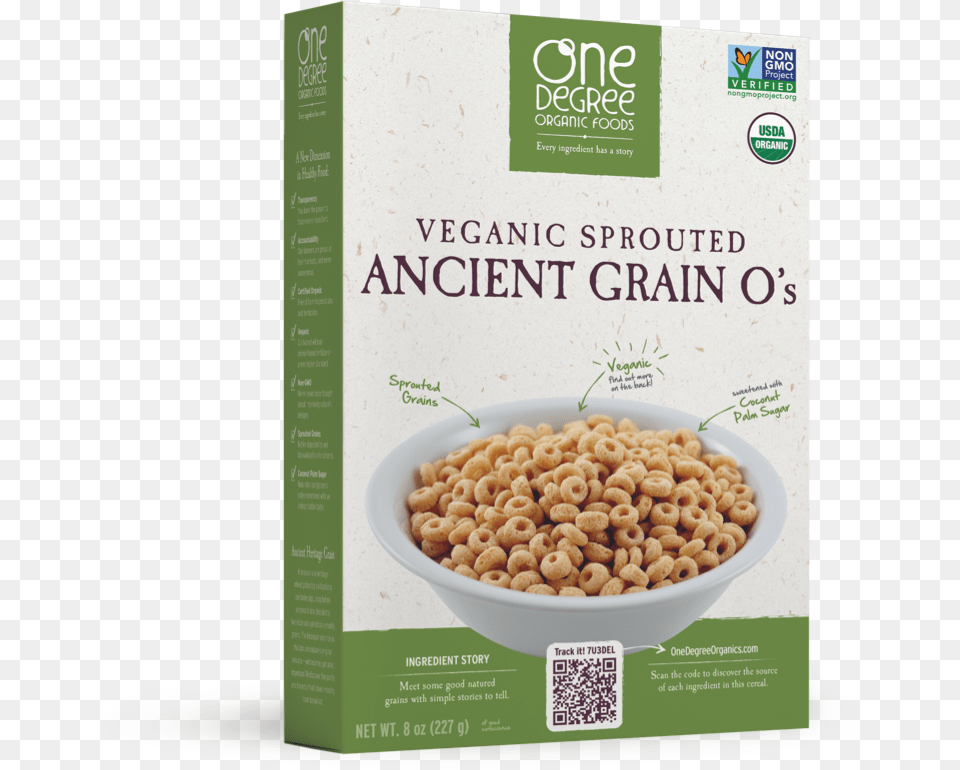 One Degree Organic Foods Sprouted Cereal Khorasan Honey, Bowl, Food, Qr Code, Cereal Bowl Png Image
