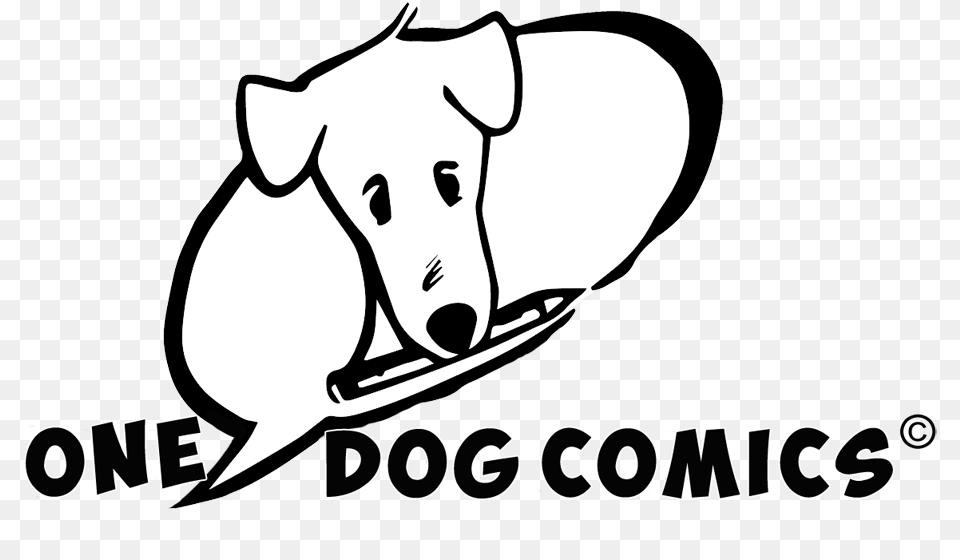 One Dog Comics, Logo, Stencil, Face, Head Png