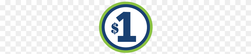 One Dollar Logo, Number, Symbol, Text Png