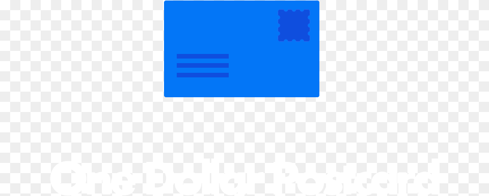 One Dollar Postcard Electric Blue, Logo Png Image