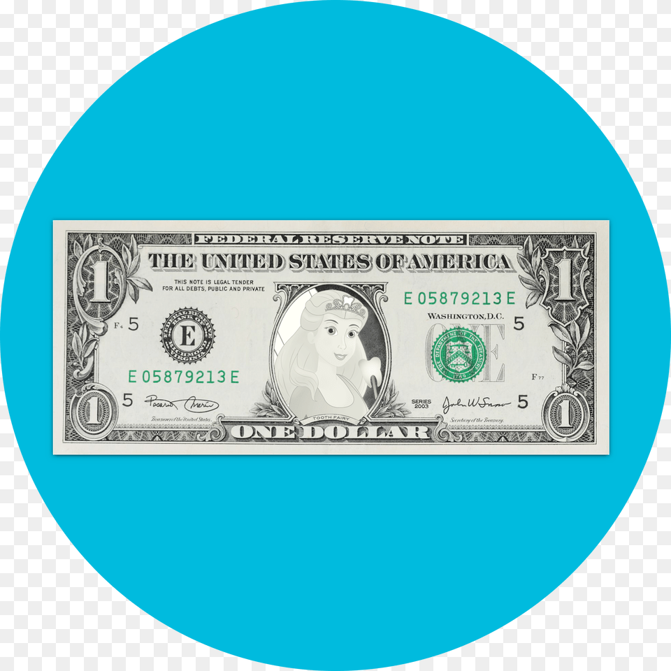 One Dollar Series 2001, Money, Baby, Person, Face Png Image
