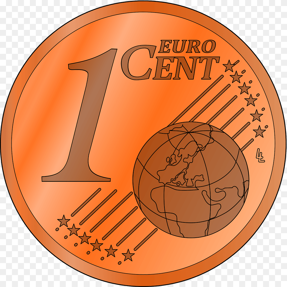 One Euro Cent Clipart, Sphere, Coin, Money Png Image
