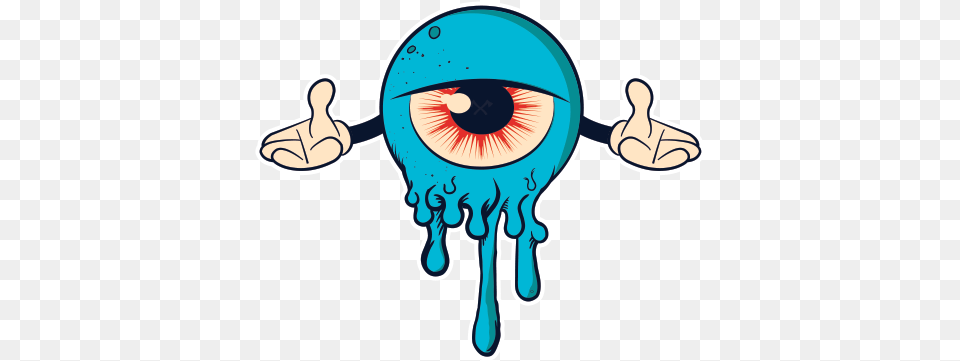 One Eye Creature Urban Graffiti Style Cartoon Dripping, Baby, Person Png