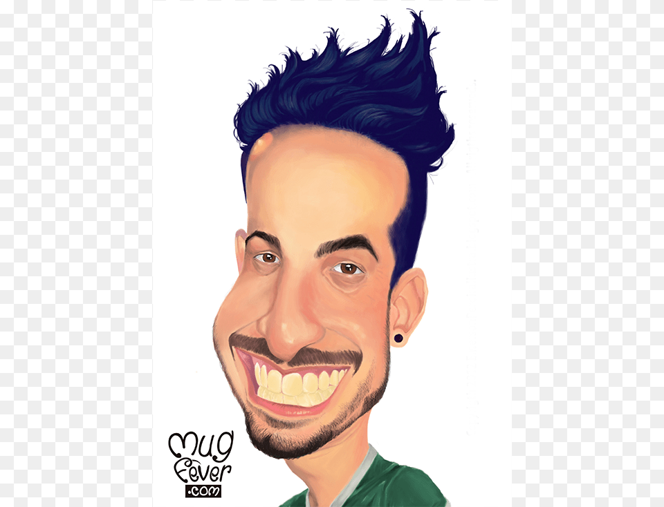 One Face Premium Caricature Cartoon, Adult, Male, Man, Person Png Image