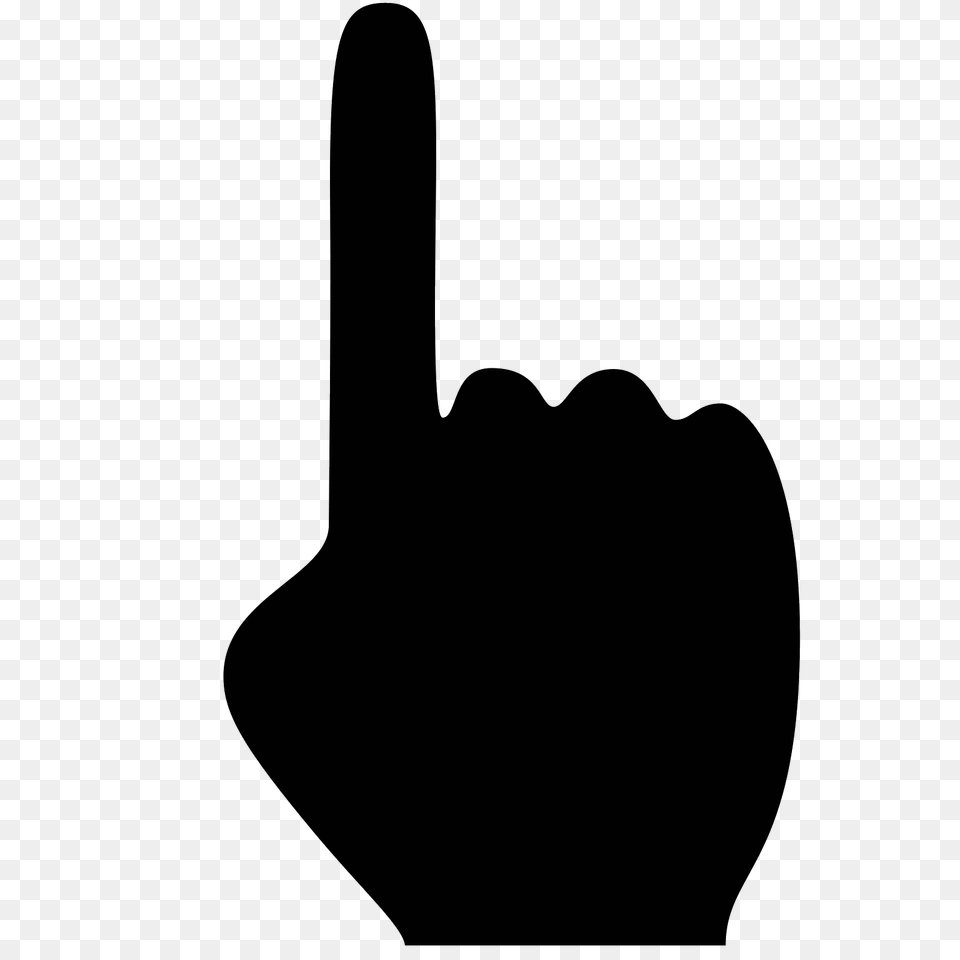 One Finger Icon, Gray Png