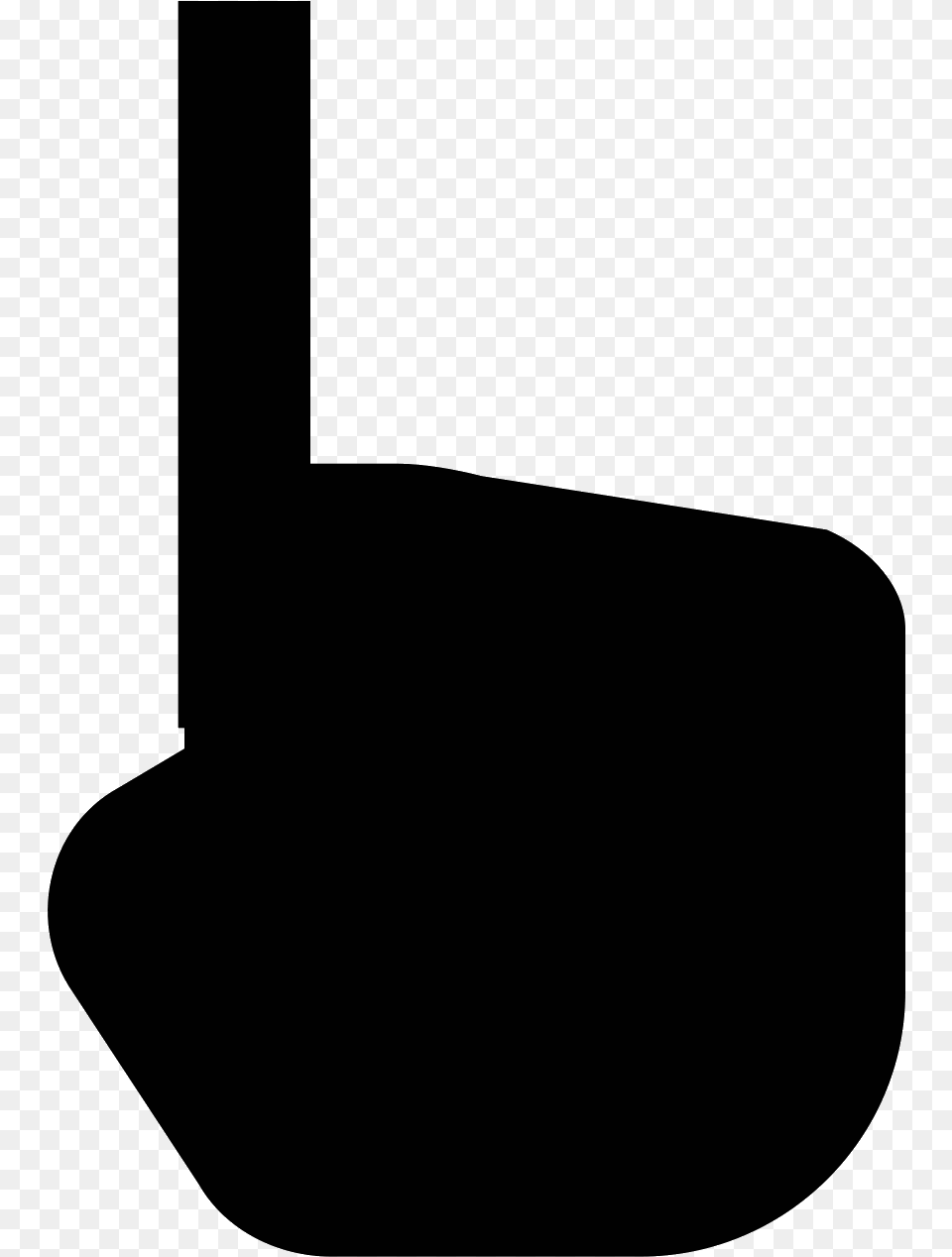 One Finger Icon Illustration, Gray Png
