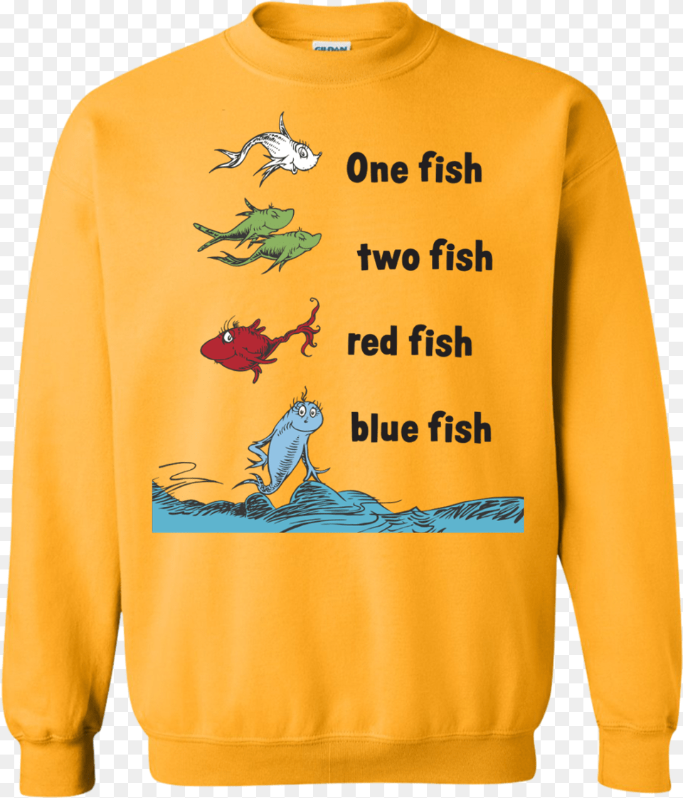 One Fish Two Fish Red, Clothing, Knitwear, Sweater, Sweatshirt Png Image