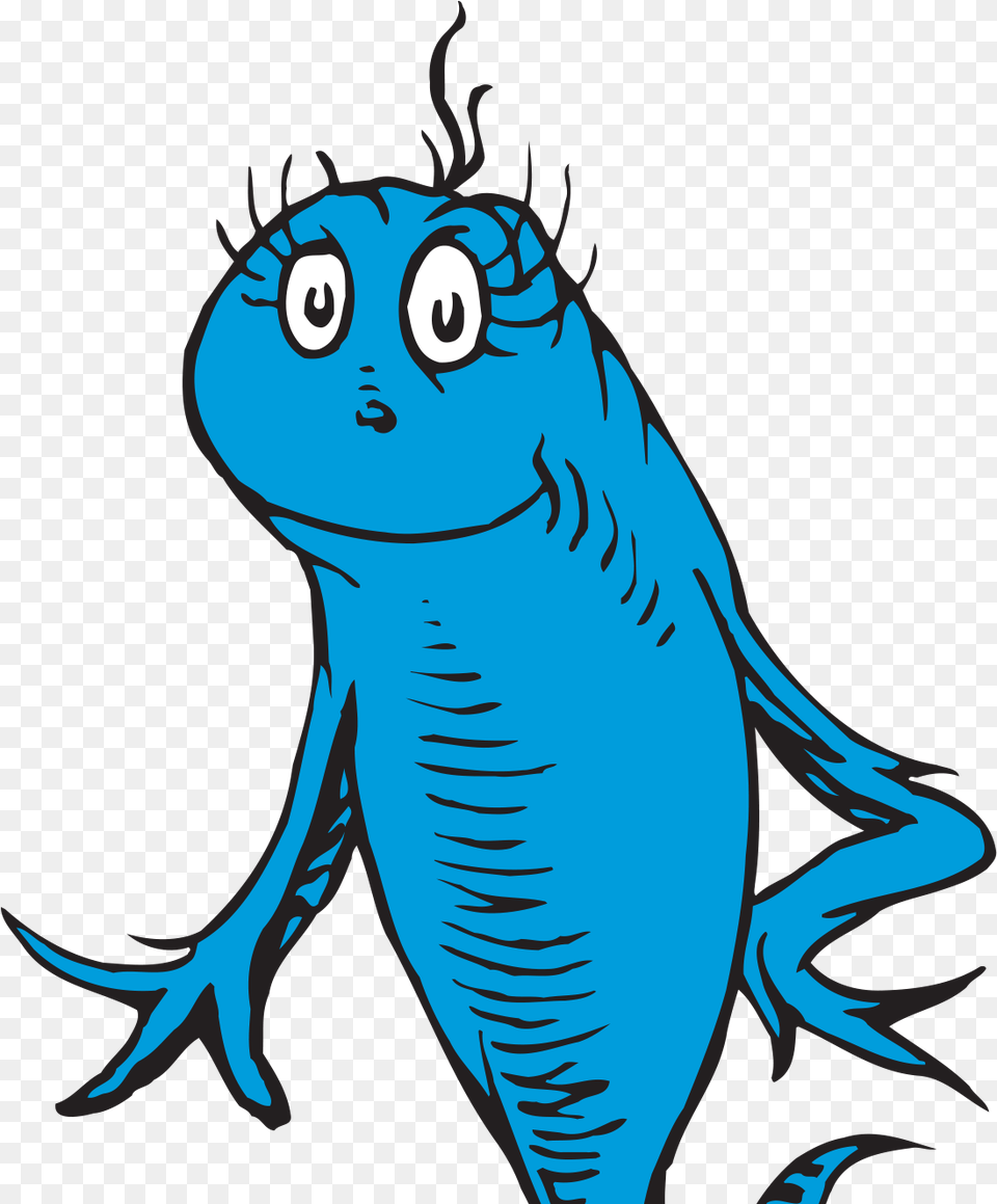One Fish Two Fish Red Fish Blue Fish The Cat In Red Fish From Dr Seuss, Aquatic, Water, Animal, Sea Life Free Transparent Png