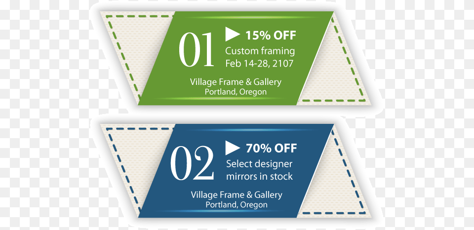 One For 15 Off Custom Framing February Mirror, Paper, Text, Business Card Png