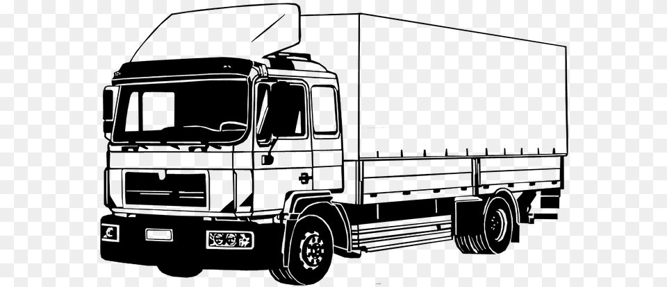 One Graphic Truck 90 Years Computer Graphics Black And White Lorry, Flying, Animal, Bird, Transportation Png Image