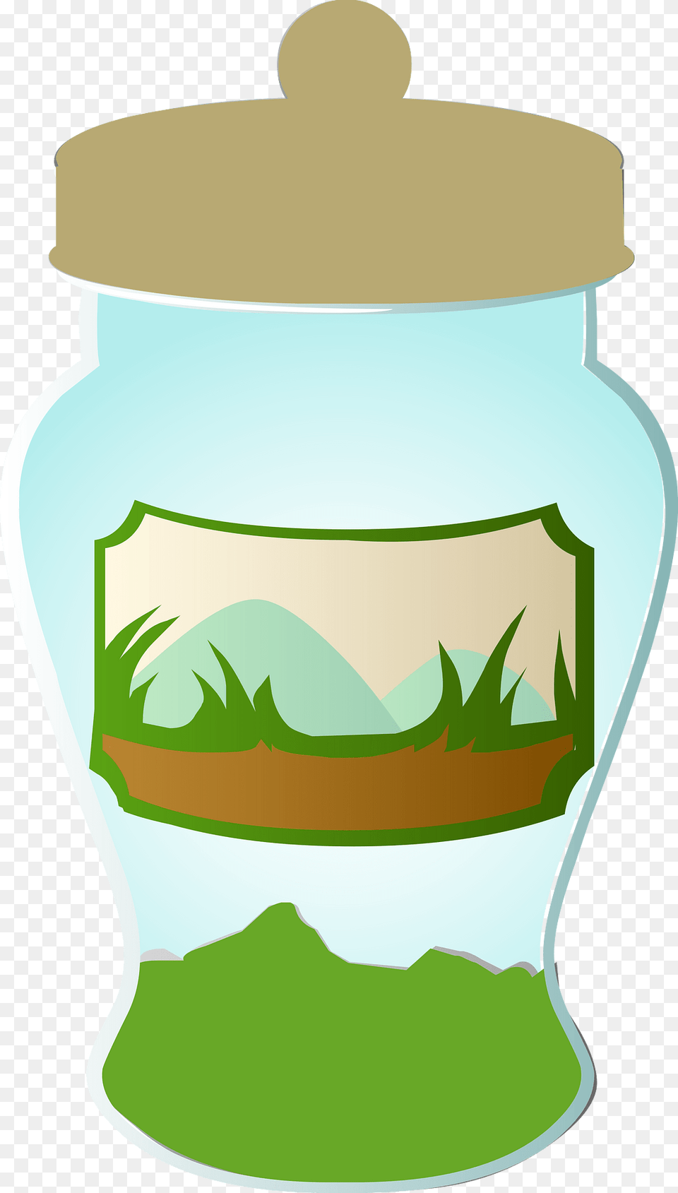 One Green Grass Jar Clipart, Pottery, Urn, Vase Free Png Download