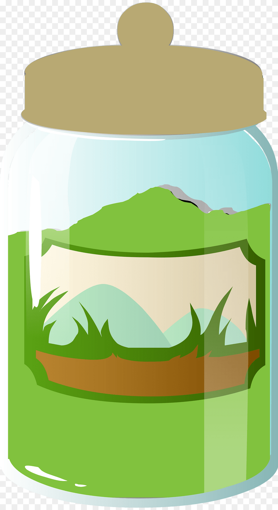 One Green Grass Jar Clipart, Pottery Free Png Download