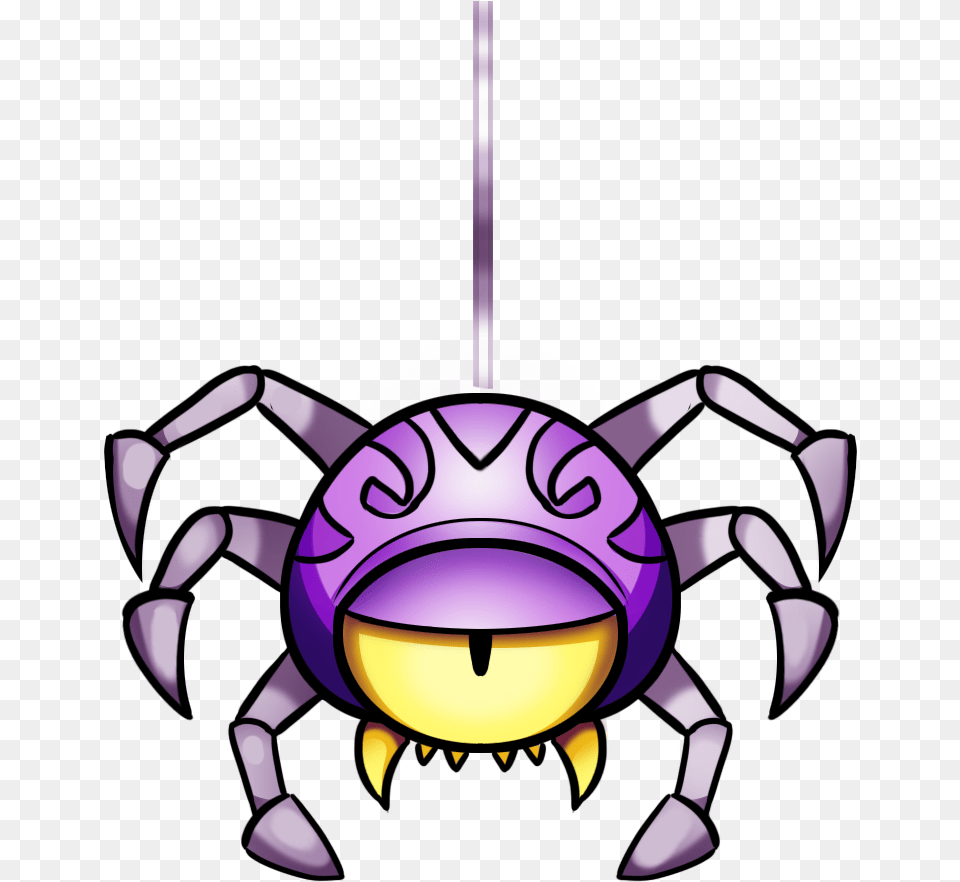 One Hanging Spider, Purple, Chandelier, Lamp Png Image