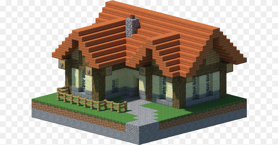 One House Four Colours Minecraft House Transparent Background, Architecture, Housing, Cottage, Building Free Png