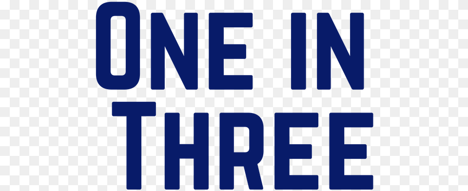 One In Three Electric Blue, Text Free Png