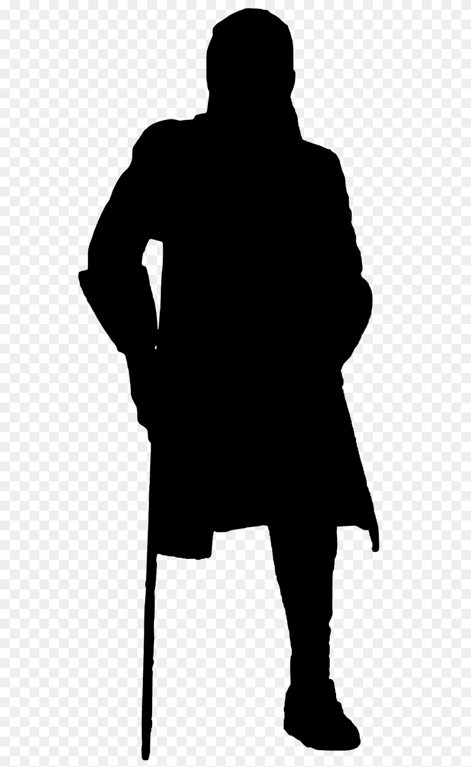 One Legged Pirate Silhouette, Clothing, Coat, Adult, Person Free Png