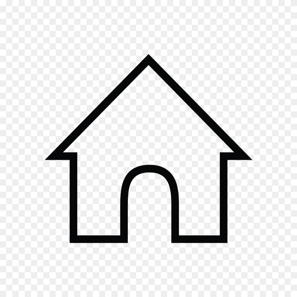 One Line Home Icon, Gate Free Png Download