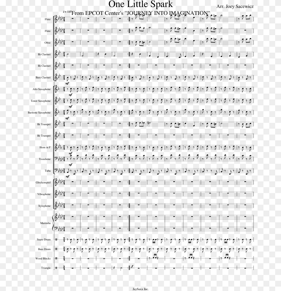 One Little Spark Sheet Music Composed By Arr Zombie, Gray Png