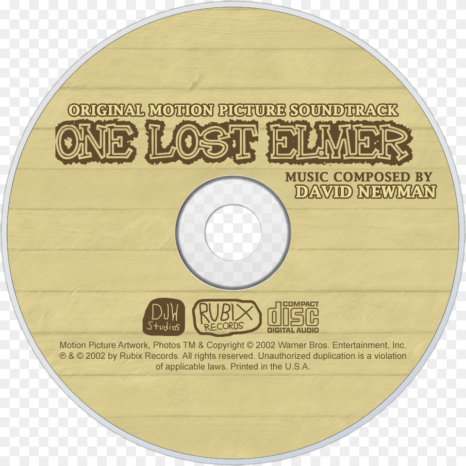 One Lost Elmer Soundtrack Disc Label, Disk, Dvd Free Png Download