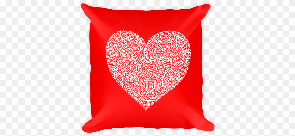 One Love Pillow Marco Santini Black Square Pillow, Cushion, Home Decor, Symbol Png Image