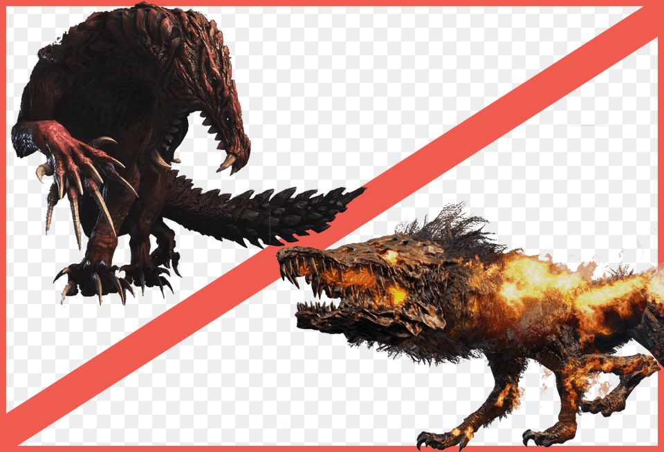 One Makes You Bleed The Other One Uses Fire Monster Hunter World Odogaron, Dragon, Animal, Dinosaur, Reptile Png